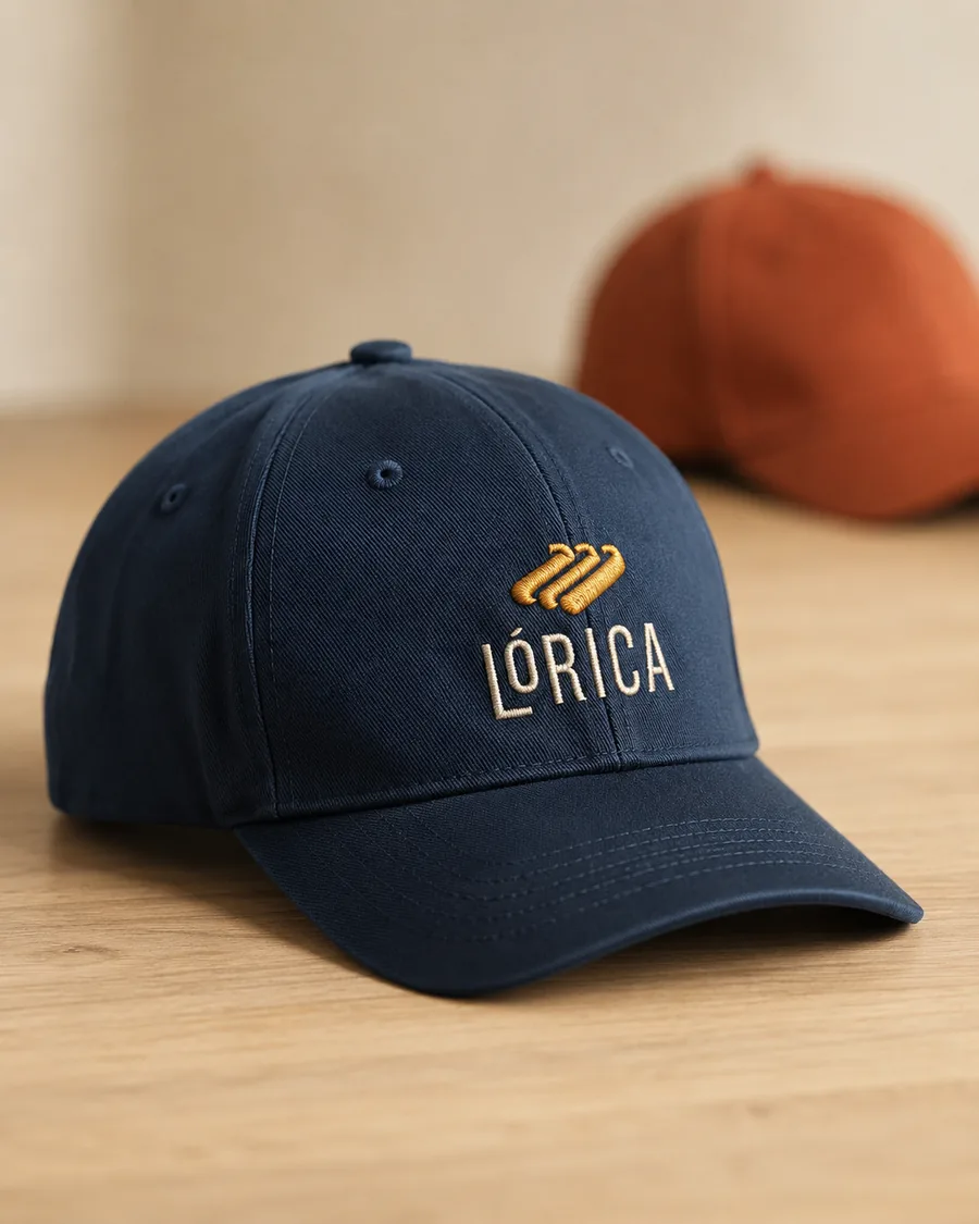 Boné navy com bordado Lórica frontal